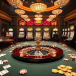 Experience the exhilarating atmosphere of SN888 with a vibrant casino scene, featuring roulette and poker games.