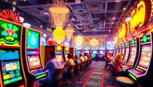 Petani toto merayakan kemenangan di dunia permainan digital yang ceria.