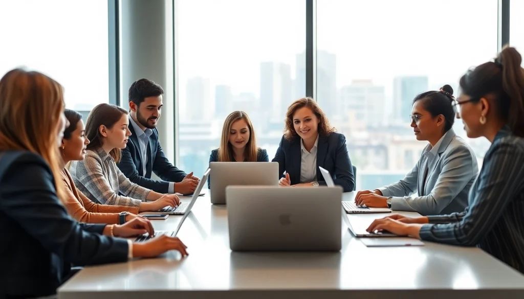 Engaged professionals collaborating in a training session at CareerSprints.com