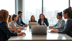 Engaged professionals collaborating in a training session at CareerSprints.com