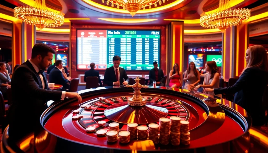 Experience thrilling gameplay at rio's upscale casino with vibrant poker tables.