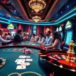 Players enjoying a vibrant gaming experience at the go88 web casino with roulette, slots, and poker.