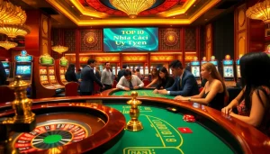 Engaged players enjoying the excitement at the top 10 nhà cái uy tín casino, highlighting luxury and professionalism.