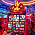 Menangkan hadiah menarik dengan slot bet kecil yang menggambarkan suasana ceria di kasino.