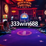 Engaging players at a poker table while enjoying the thrills of 33win68 casino games.