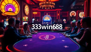 Engaging players at a poker table while enjoying the thrills of 33win68 casino games.