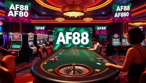 Experience the thrill of AF88 LINK with lively casino games and electrifying decor.