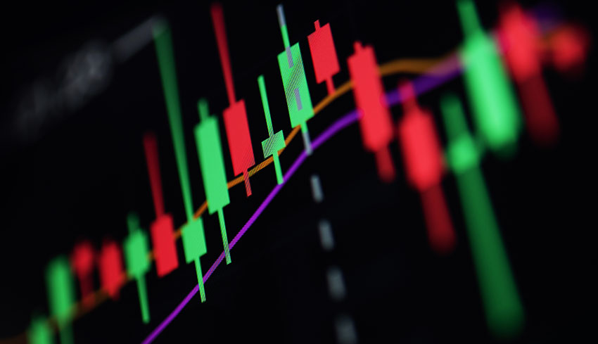 Cryptocurrency Trading Chart Closeup