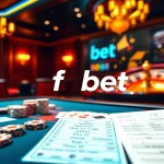 Betting scene showcasing f8bet with poker chips and a digital betting interface.