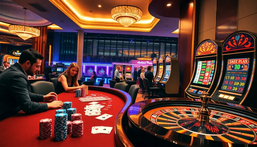 Spark excitement at https://s8net.com/ with vibrant casino visuals featuring high-stakes tables and slot machines.