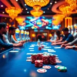 VUA99 players enjoying a thrilling online gaming experience at a luxurious casino.