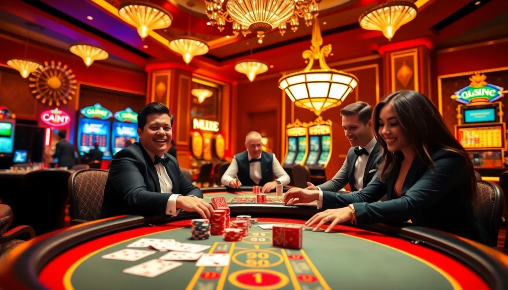 Players engaged in a thrilling Live Casino game at https://bong99.pro/, showcasing poker chips and detailed cards.
