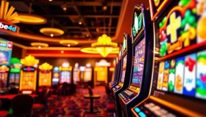 Kode4d online gaming platform highlighting vibrant slot machines and secure digital interfaces.