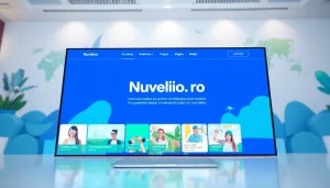 Nuvelios.org의 현대적 웹사이트 인터페이스에서 사용자들이 참여하는 모습을 표현합니다.