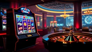 Experience the thrill of 온라인슬롯 with vibrant graphics and exciting gameplay in a luxurious casino setting.