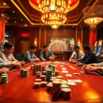 Experience an exhilarating moment at Trang chแปง luck8 with players engaged in a high-stakes poker game.