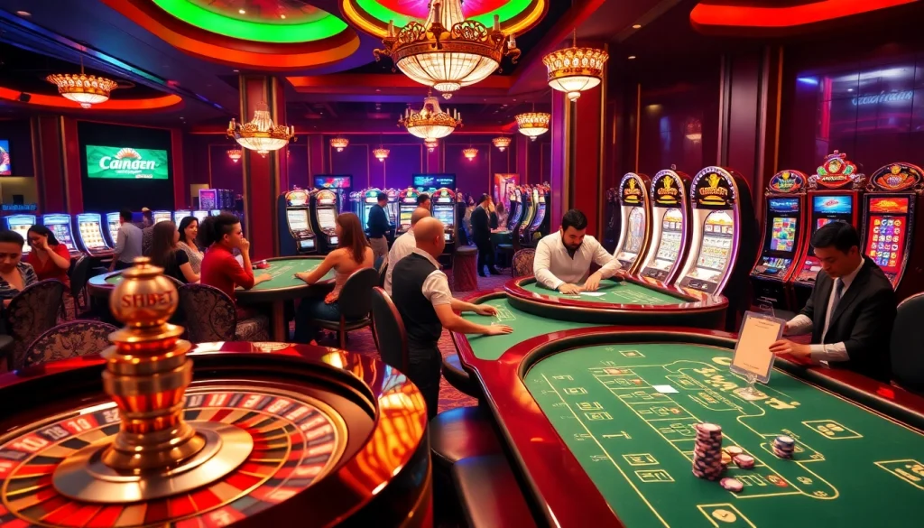 Experience thrilling gameplay at shbet casino with vibrant tables and exciting slot machines.