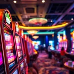 Menangkan slot deposit 5000 dengan mesin slot berwarna-warni yang menyala.