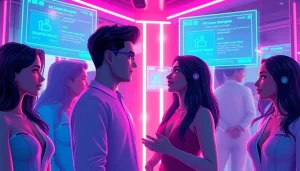 Dynamic virtual dating scene highlighting ai sex interactions among digital avatars