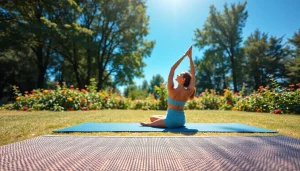 Discover high-quality yoga gear at a serene Yoga Shop with a peaceful setting.