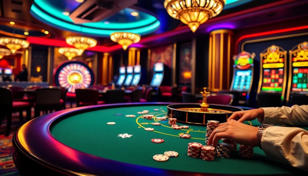 Marvelbet's exciting casino atmosphere featuring vibrant tables and energetic players.