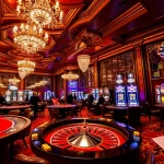 Experience thrilling gaming at THABET with vibrant slot machines and luxurious casino tables.