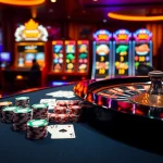 Experience the excitement of KING88 with vibrant casino tables and dynamic slot machines.