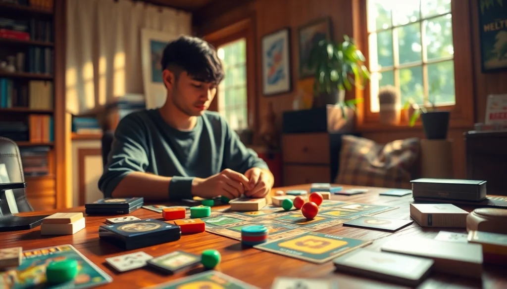 Engaging games to play by yourself in a warm and inviting home setting.