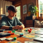 Engaging games to play by yourself in a warm and inviting home setting.