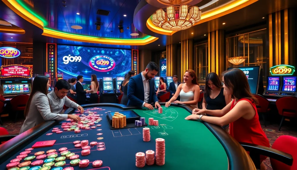 Go99 immersive online casino experience with vibrant games and professional dealers