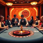 Experience the excitement of King88 with players at a luxurious casino table.