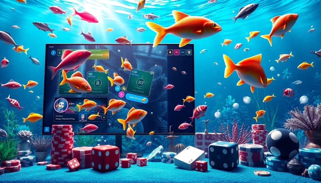Experience the thrill of bắn cá đổi thưởng in a vibrant online gaming world filled with colorful fish and exciting visuals.