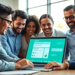 Understand What is a CRM for WhatsApp through a collaborative business meeting illustration.