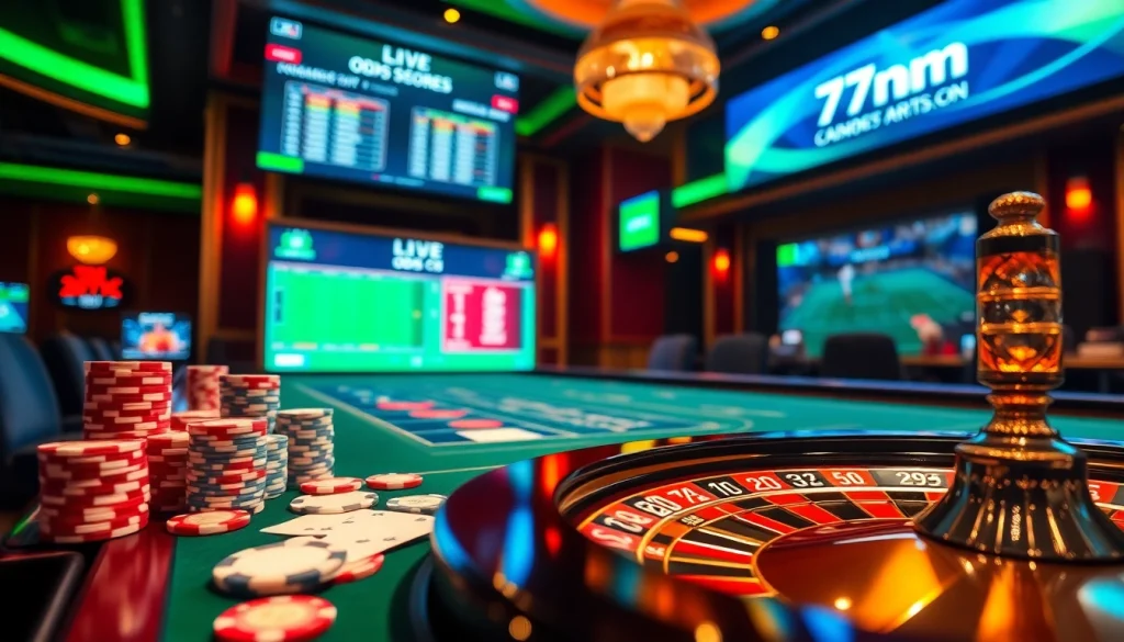 Watch live scores on 7m.cn while enjoying high-stakes casino games at a luxurious table.