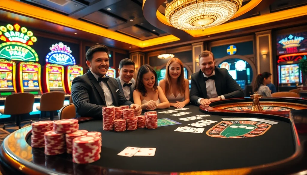 Experience the exciting casino environment with Luck8 poker and roulette tables.