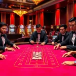 Players engaging in Baccarat at a luxurious Bin88 casino atmosphere filled with excitement.