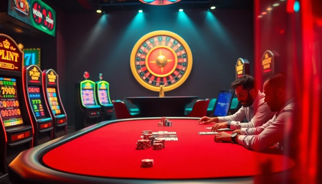 79king gamblers enjoying an exciting poker game in a luxurious casino setup.