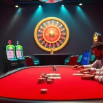 79king gamblers enjoying an exciting poker game in a luxurious casino setup.
