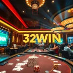 Players engaging in thrilling casino games at 32WIN, showcasing the excitement of gambling.