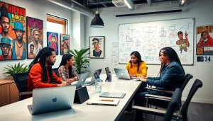 Hip hop publicist agency collaborating on innovative marketing strategies.