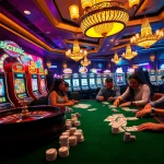 Dynamic Slot Online machines attracting players in a vibrant casino setting with flashing lights.