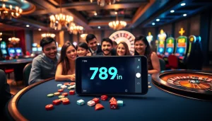 Experience seamless gameplay on the 789win app, featuring a lively casino atmosphere with poker and slots.