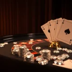 Diamonds 4C showcased at a glamorous casino table with chips and cards.