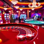 Players engaging in thrilling casino games at https://bl-555.io/ with vibrant slot machines and roulette tables.