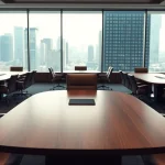 Engaging setup of Conference tables highlighted in a contemporary office environment.