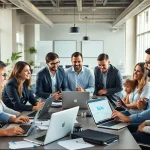 Enhance social media presence through expert techniques at https://boost-social-media.com, featuring a collaborative workspace.