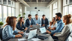 Enhance social media presence through expert techniques at https://boost-social-media.com, featuring a collaborative workspace.