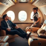 Experience exclusive luxury with https://flymarquis.com private jet cabin showcasing plush seating.