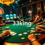 Players enjoying an exciting game at the 3king casino table, showcasing chips and high-quality cards.