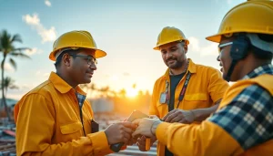 Electrician apprenticeship in Hawaii showing apprentices learning under mentorship on-site.